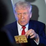 Donald Trump hold gold card
