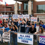 Protesters in Texas school district