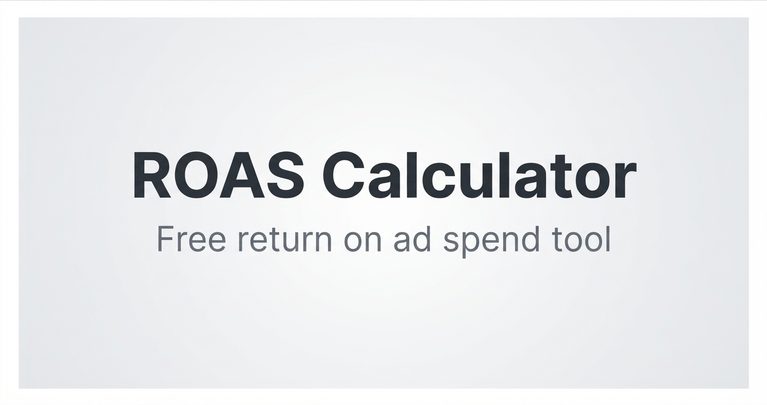 ROAS calculator showing return on ad spend and break-even ROAS