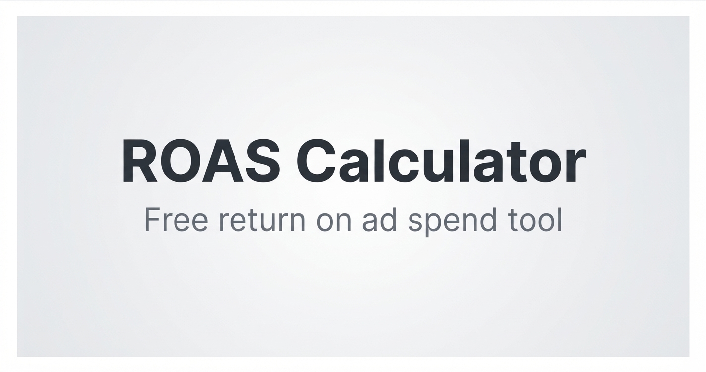 ROAS calculator showing return on ad spend and break-even ROAS